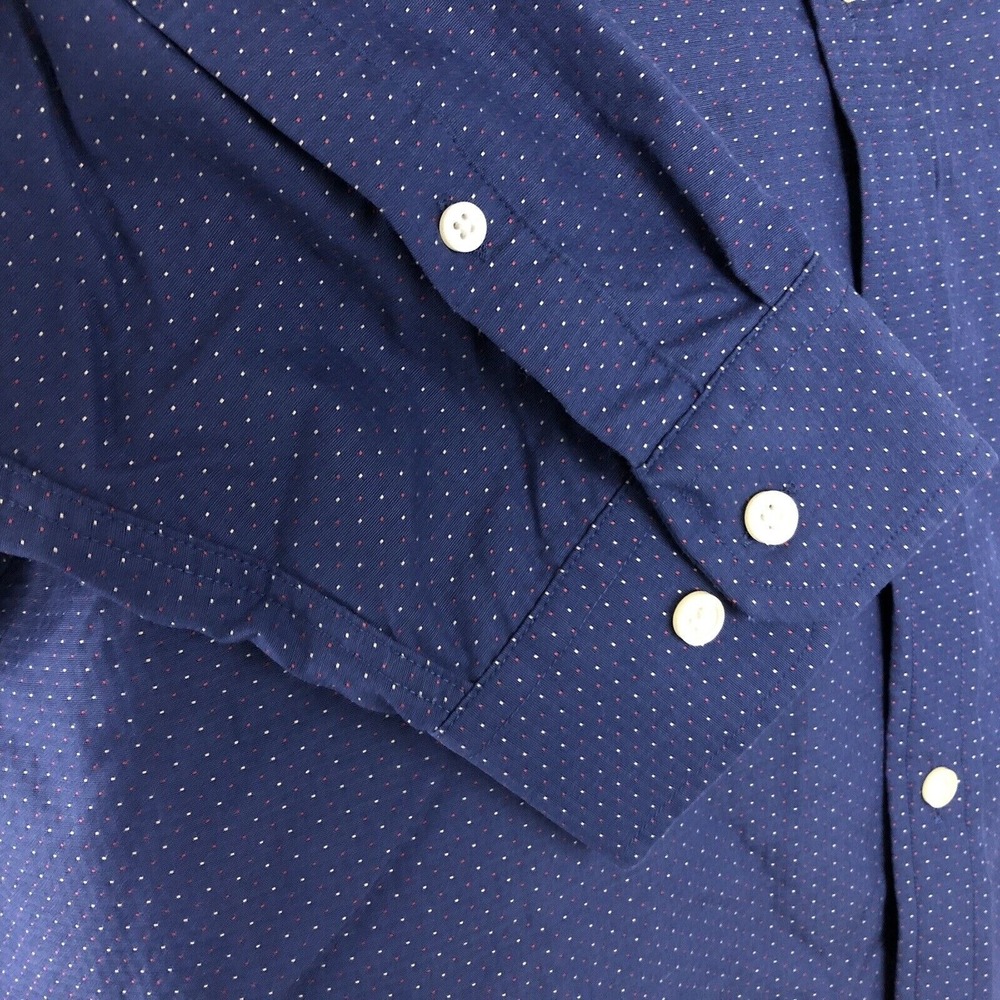 Banana Republic Men's Non Iron Slim Fit Button Up Shirt XXL Textured Dot Pattern - Picture 7 of 8
